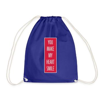 make my heart smile - Turnbeutel - Königsblau - Vorne