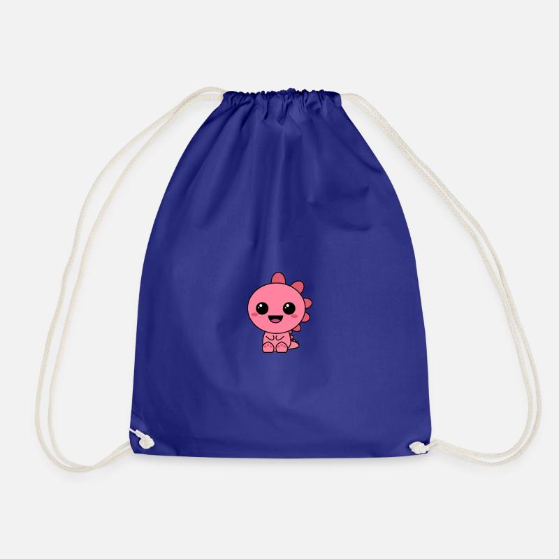 Rosa Dino Kawaii - Drawstring Bag - royal blue