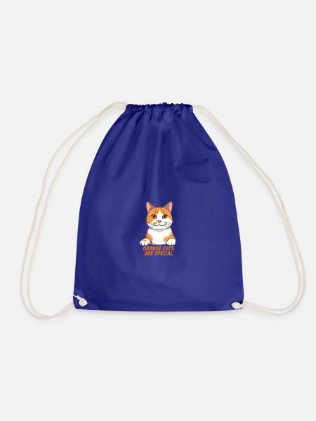 Orange Katzen: Besondere Wärme - Turnbeutel - Königsblau
