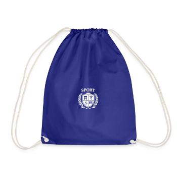 logo_sport_white_on_transparent - Drawstring Bag - royal blue - Front