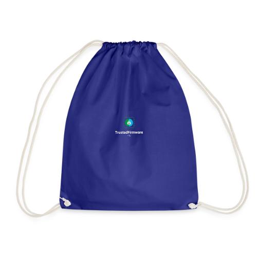 TrustedFirmware Logo vertical white - Drawstring Bag