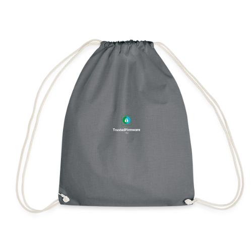 TrustedFirmware Logo vertical white - Drawstring Bag