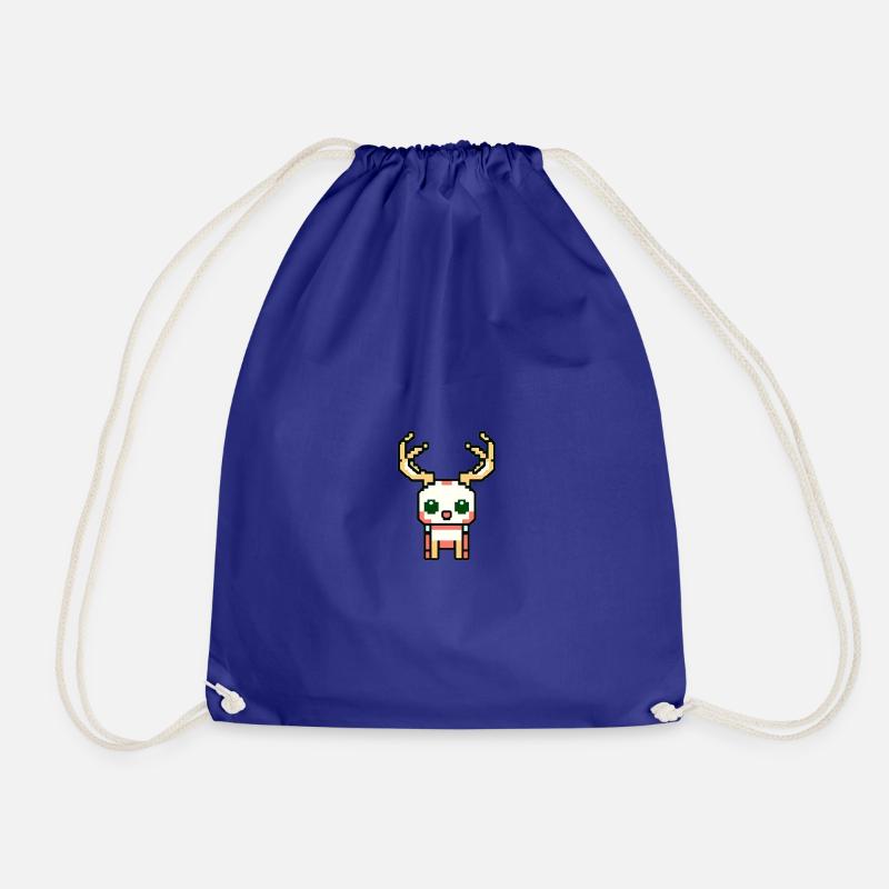 Magic Pixel Reindeer: A feast of nostalgia and - Drawstring Bag - royal blue