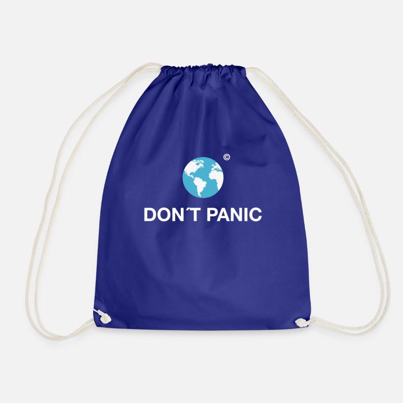 dont panic Erde planet Anhalter Galaxis klimawande - Turnbeutel - Königsblau