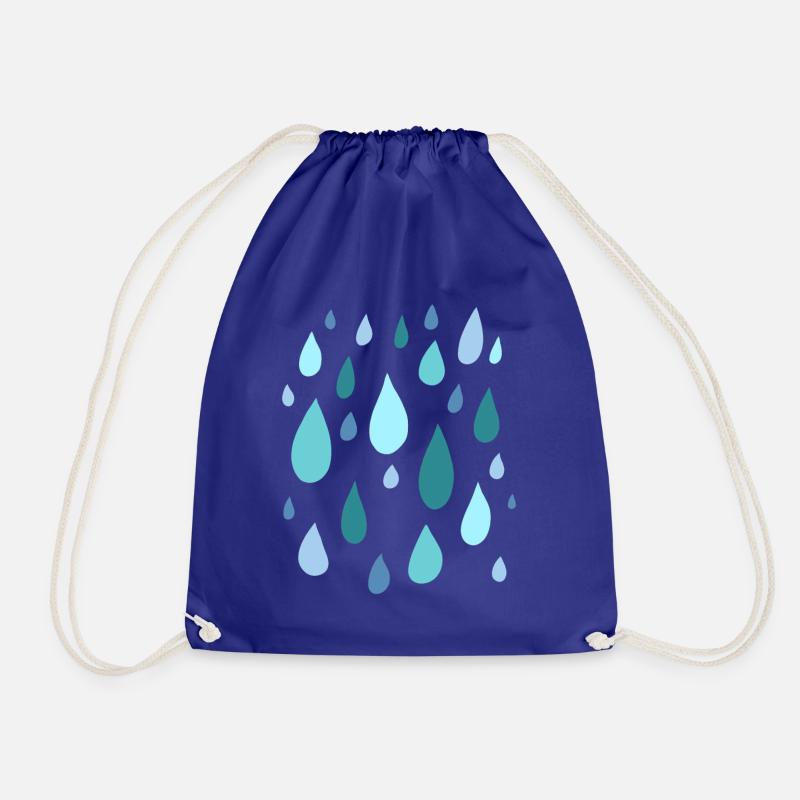 Tropfen // Regentropfen // Wassertropfen - Turnbeutel - Königsblau