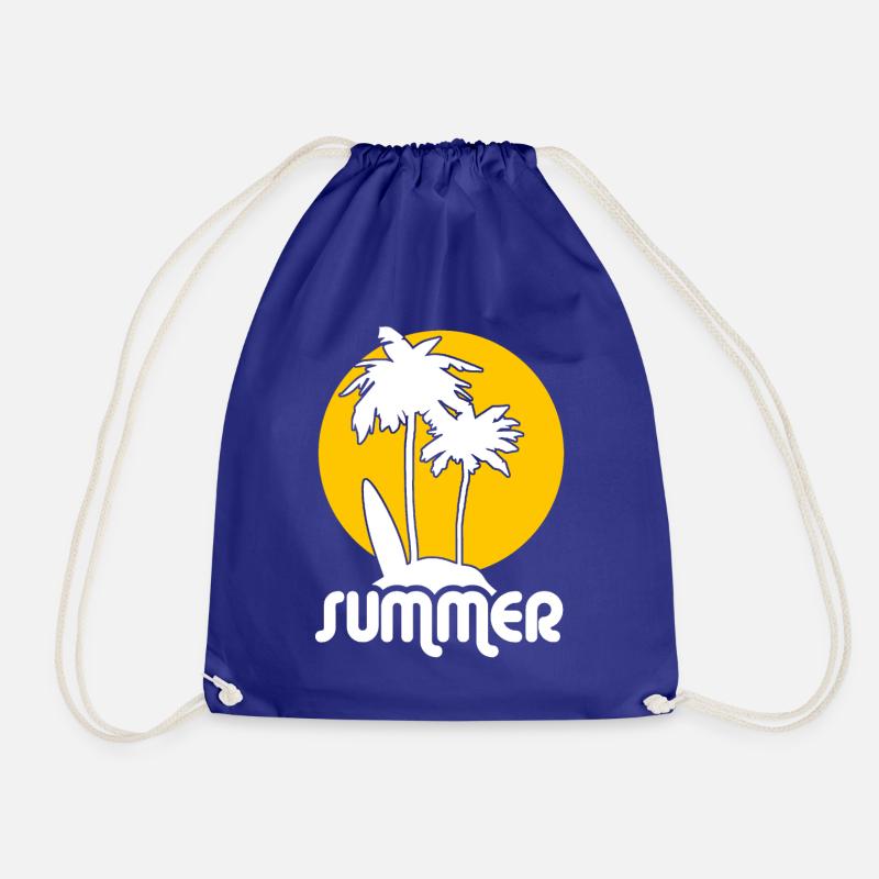 Summer sun sunshine - Drawstring Bag - royal blue
