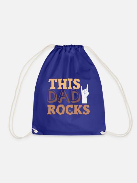 This Dad RocksThis Dad Rocks - Vatertags Rock Desi - Turnbeutel - Königsblau