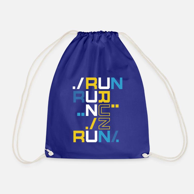 Run Run Run shirt - Drawstring Bag - royal blue