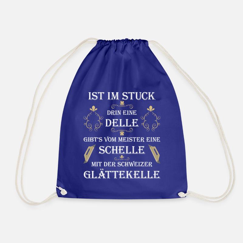 Stuckateur Gipser lustiges Spruch Design - Turnbeutel - Königsblau