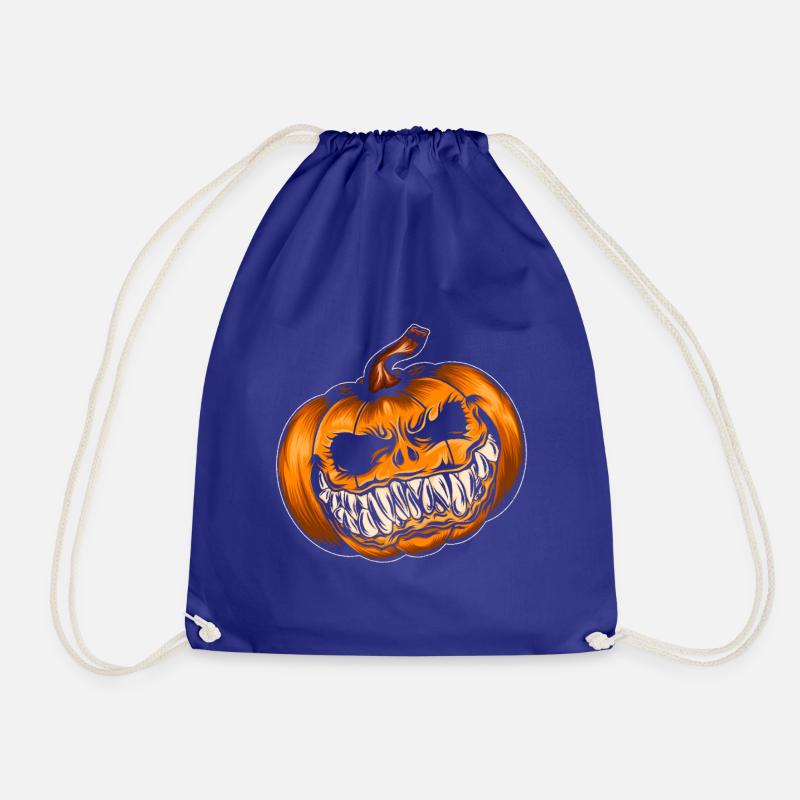 Spooky Pumpkin Laugh - Drawstring Bag - royal blue