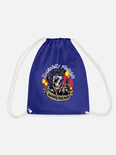 Rockabilly Rebel Rules Rockabilly Hellstyle - Turnbeutel - Königsblau