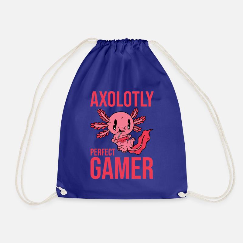 Axolotl Perfekter Videospieler Axolotl Gaming Fish - Turnbeutel - Königsblau