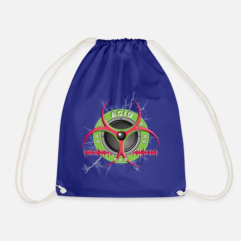 Acid Music Techno - Drawstring Bag - royal blue