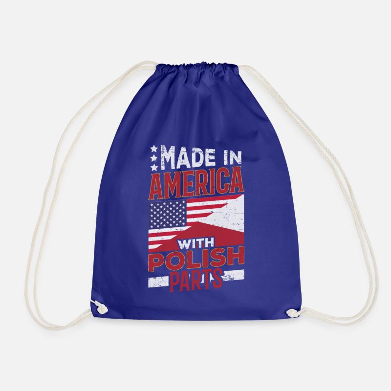 Polish Flag Polska - Drawstring Bag - royal blue