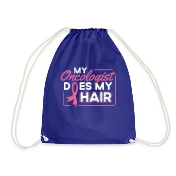 Mon oncologue fait mes cheveux Cancer du sein - Sac de sport léger - bleu roi - Devant