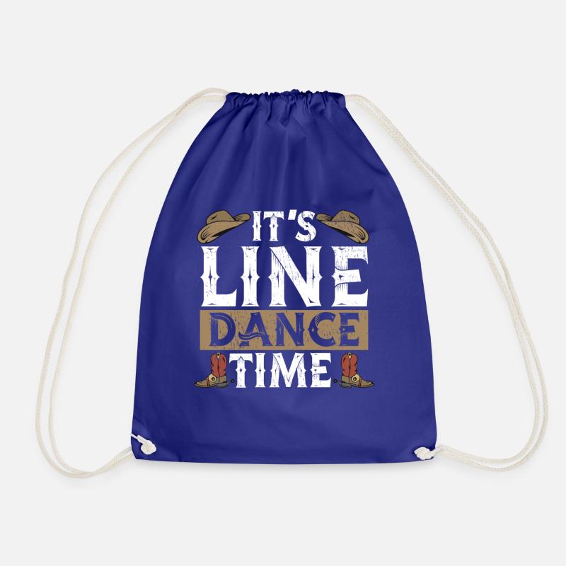 Line Dancing Linedance Line Dance - Drawstring Bag - royal blue