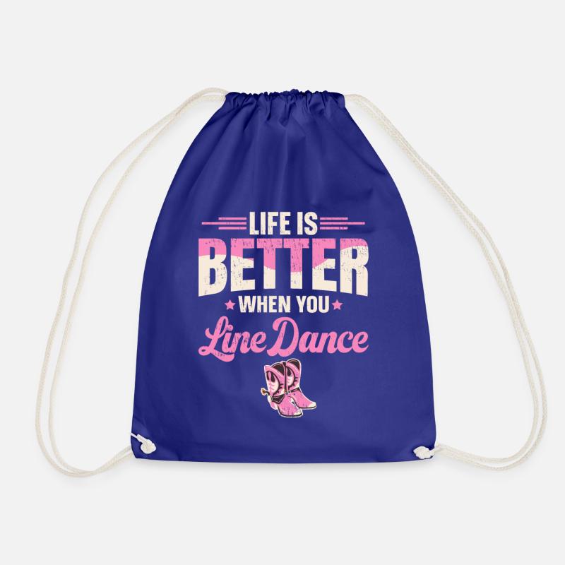 Line Dancing Linedance Line Dance - Drawstring Bag - royal blue
