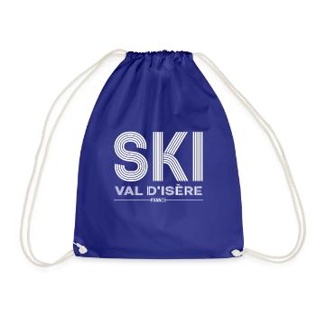 Skigebiet Val D'Isère Französische Alpen Souvenir - Turnbeutel - Königsblau - Vorne