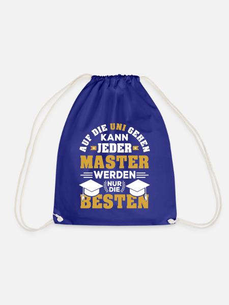 Master Abschluss bestanden Student Uni Geschenk - Turnbeutel - Königsblau
