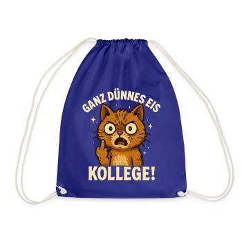 Doigt d’honneur chat lundi collègue de bureau - Sac de sport léger - bleu roi - Devant