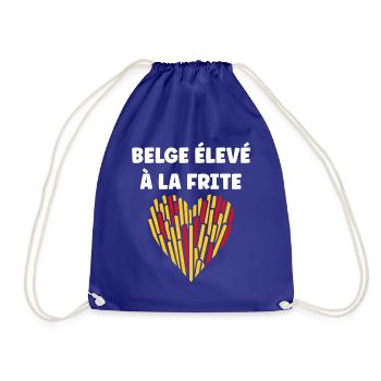 Belgian Lovers of French Fries Heart - Drawstring Bag - royal blue - Front