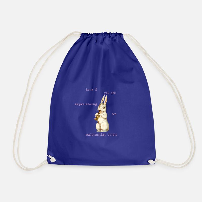 Honk if you're experiencing an existential crisis - Drawstring Bag - royal blue
