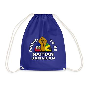 Haiti Haitian Jamaica Combination I Gift - Drawstring Bag - royal blue - Front