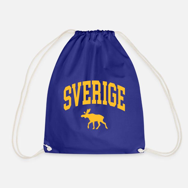Schweden Elch - Turnbeutel - Königsblau