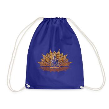 Buddha Mönch Namaste Buddhaful Tag I Geschenk - Turnbeutel - Königsblau - Vorne