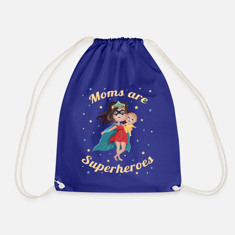 Super Mom - süßes Geschenk für Mama oder Baby - Turnbeutel - Königsblau