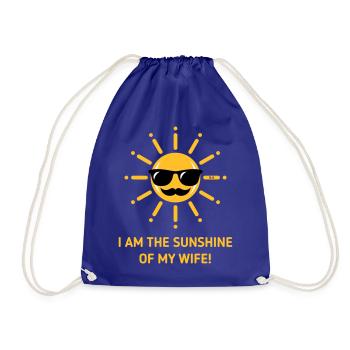 I Am The Sunshine Of My Wife! (Ehemann / 3C Gold) - Turnbeutel - Königsblau - Vorne