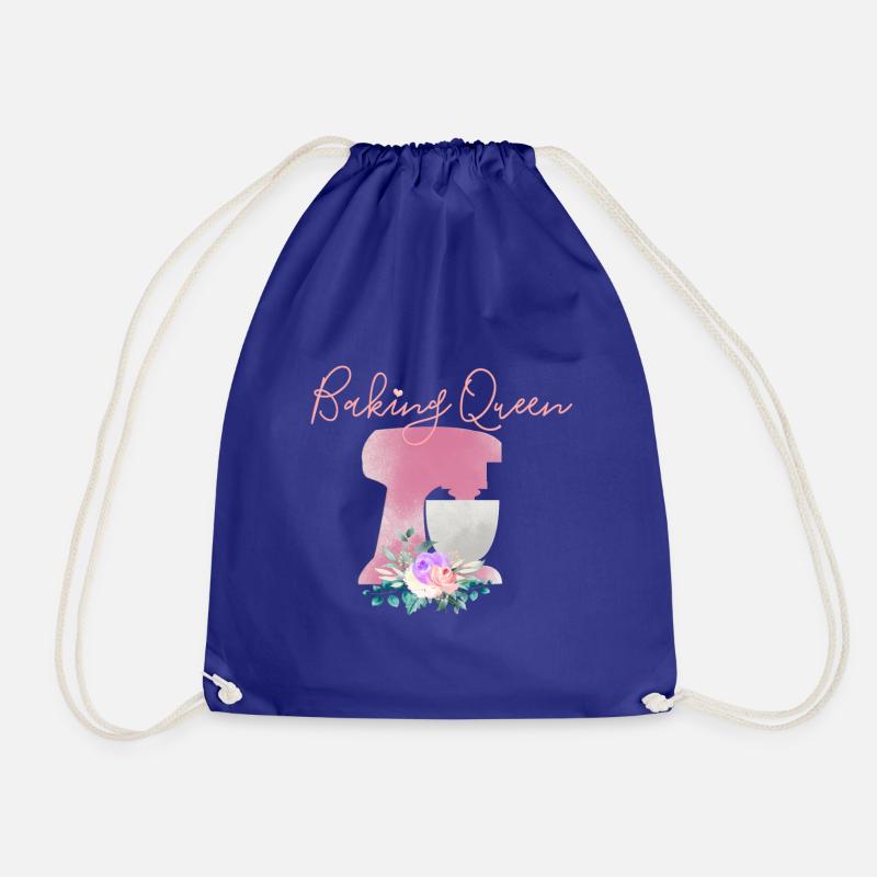 "Baking Queen" personalisierbar - Turnbeutel - Königsblau