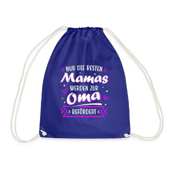 Mama Oma Geschenk Geburtstag Muttertag - Turnbeutel - Königsblau - Vorne