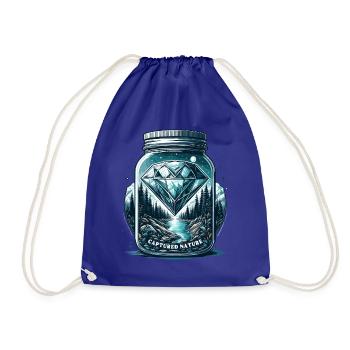 Bijou naturel dans un verre - Sac de sport léger - bleu roi - Devant