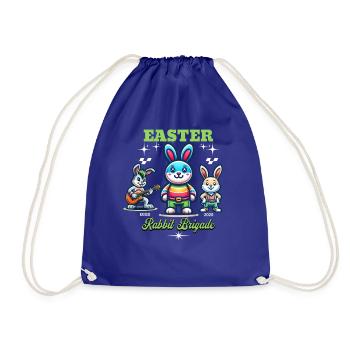 Easter Bunny Brigade - Easter Rabbit Brigade - Drawstring Bag - royal blue - Front