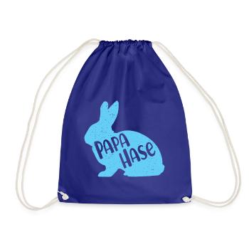 Papa Hase Frohe Ostern Vater Hasenpapa Osterhase - Turnbeutel - Königsblau - Vorne