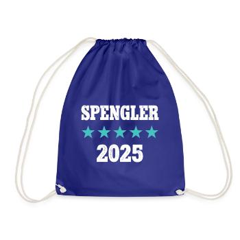 Spengler 2025 Ausbildung Prüfung Meister Azubi - Turnbeutel - Königsblau - Vorne