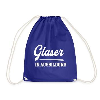 Glaser Ausbildung Glaserazubi Lehre Azubi Glasbau - Turnbeutel - Königsblau - Vorne
