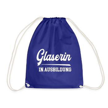 Glaserin Ausbildung Glaserazubine Lehre Azubi - Turnbeutel - Königsblau - Vorne