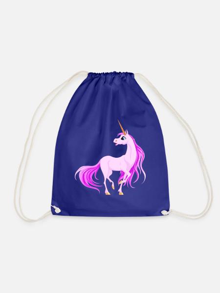 unicorn - Drawstring Bag - royal blue