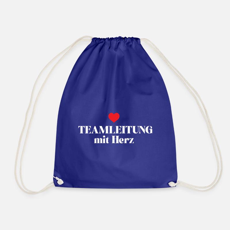 Teamleitung Mit Herz Beste Team Chefin Teamleiter - Turnbeutel - Königsblau