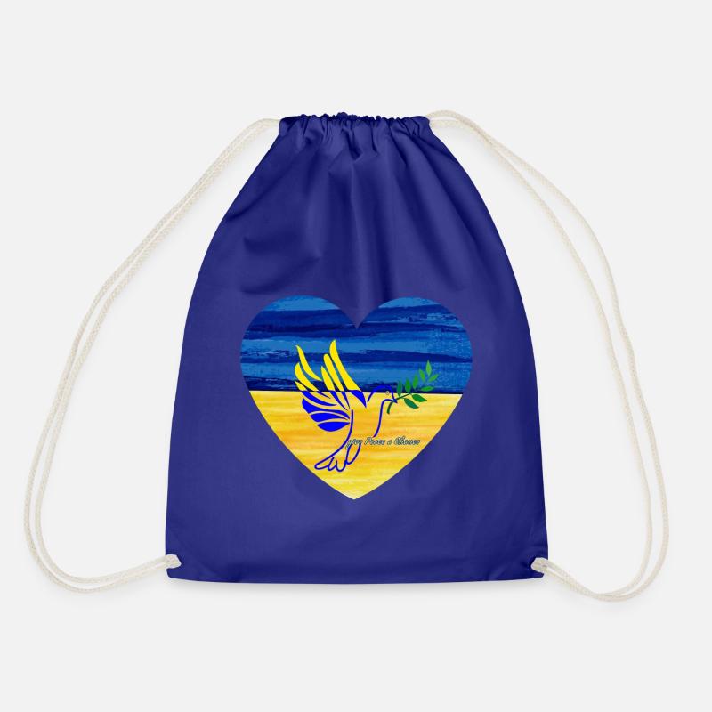 give Peace a chance for Ukraine - Drawstring Bag - royal blue