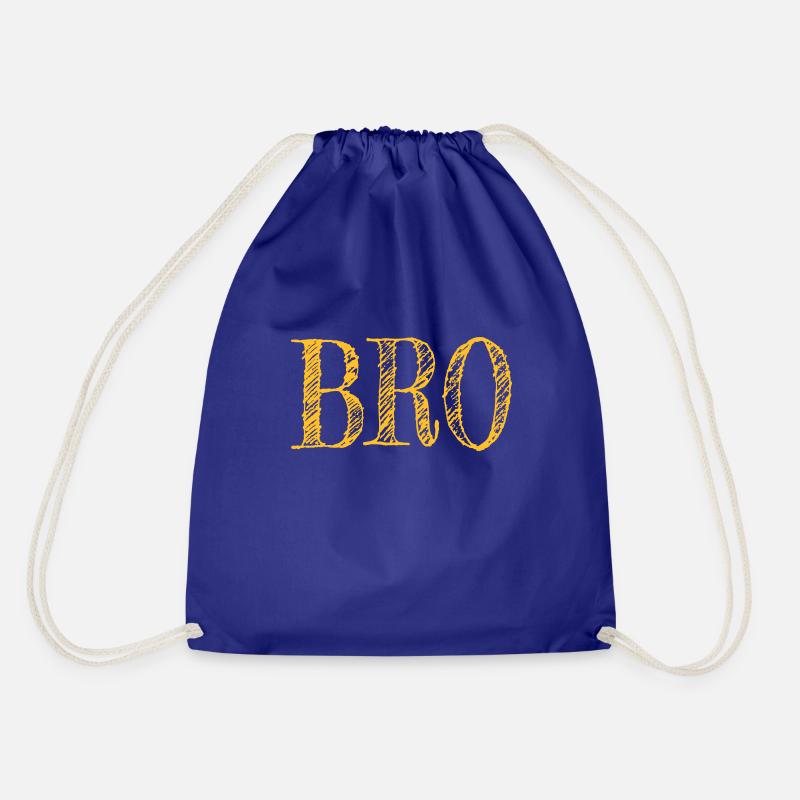 Design Bro - cool and nice - Drawstring Bag - royal blue