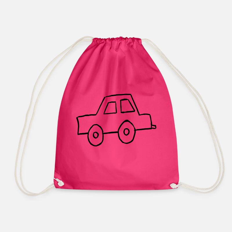 Car - Drawstring Bag - fuchsia