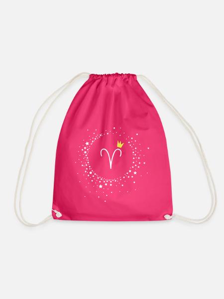 Sternzeichen Widder - Turnbeutel - Fuchsia