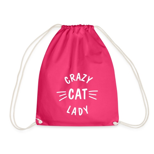 Vorschau: Crazy Cat Lady meow - Turnbeutel