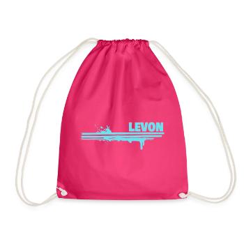 Levon als Malerei - Turnbeutel - Fuchsia - Vorne