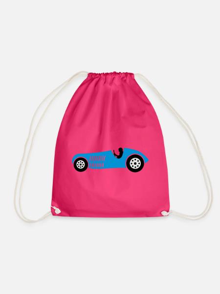 rennwagen rennen auto - Turnbeutel - Fuchsia