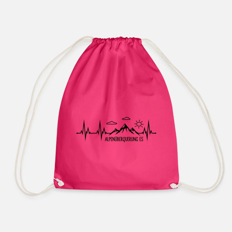 Alpenüberquerung E5 - Turnbeutel - Fuchsia