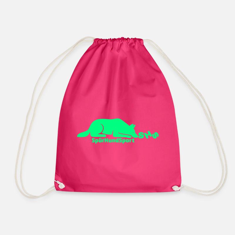 SHS logo green - Drawstring Bag - fuchsia